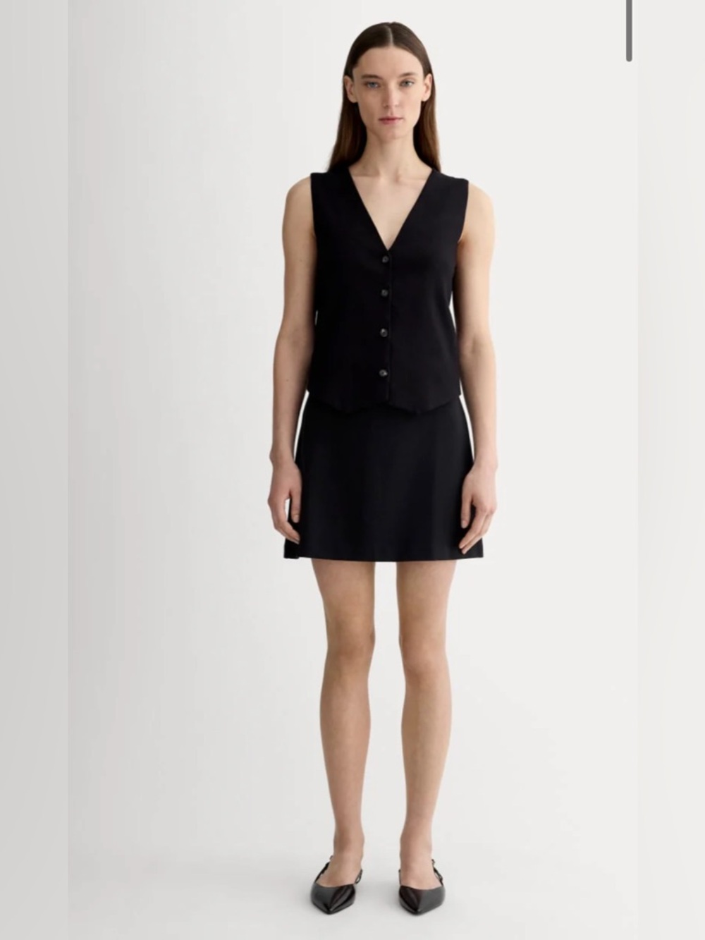 New Everlane THE DREAM MINI SKIRT in Black Size XXL